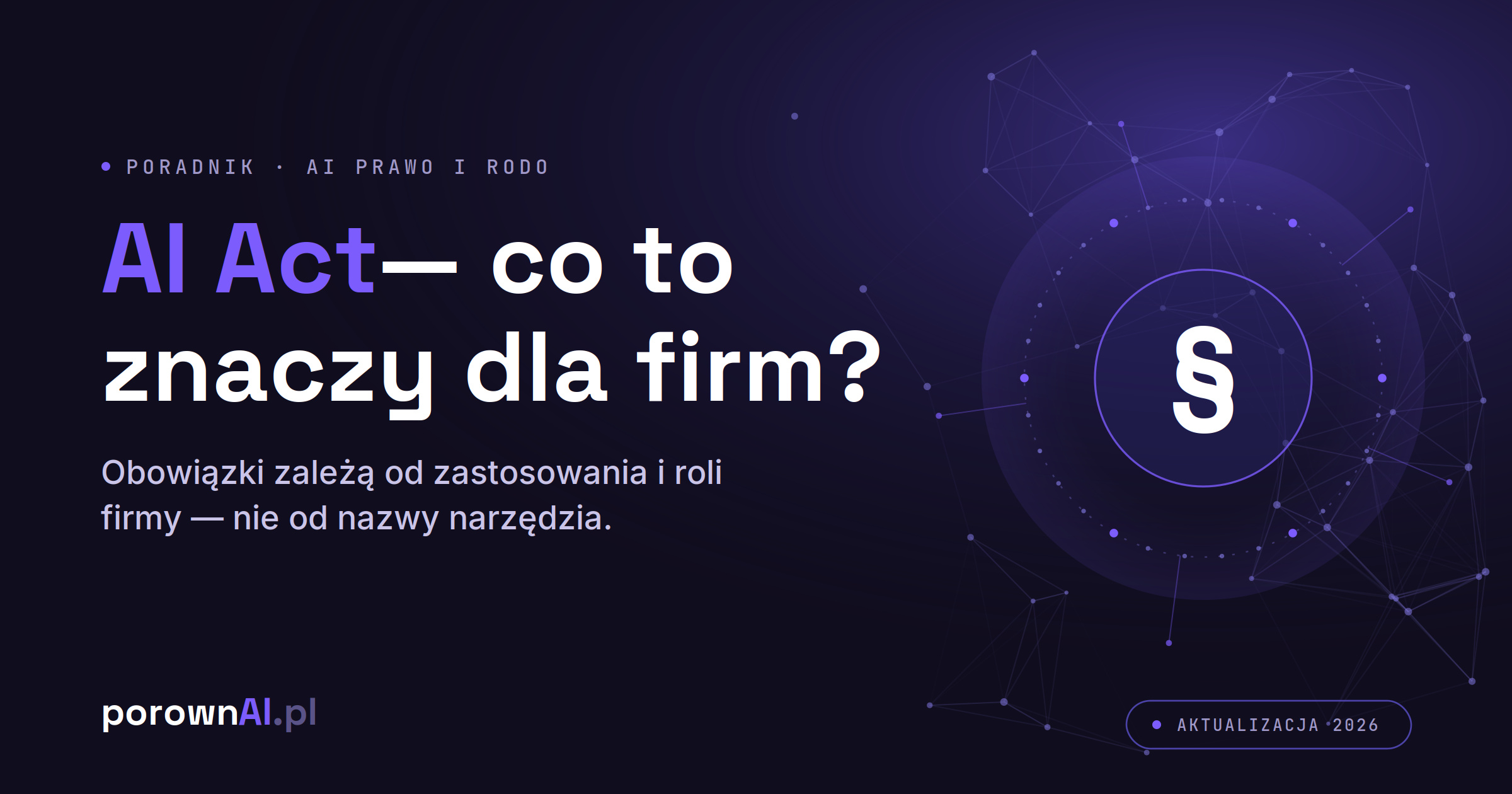AI Act — co to jest i co oznacza dla firm w Polsce