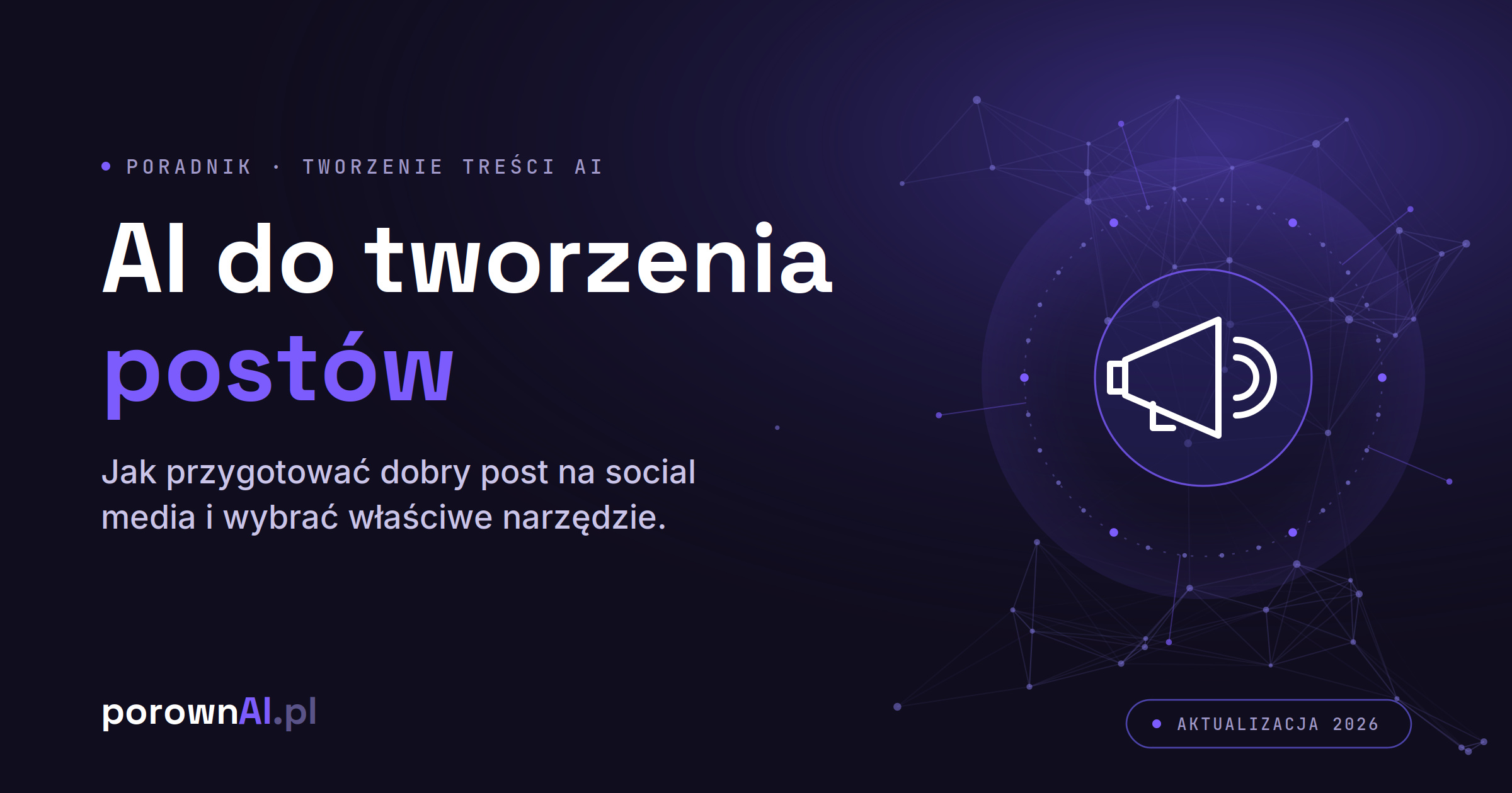 AI do tworzenia postów na social media — jak przygotować dobry post i wybrać narzędzie