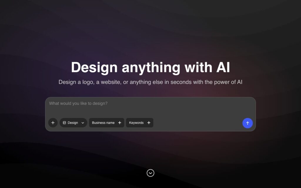 Design.com: strona startowa narzędzia (zrzut ekranu)