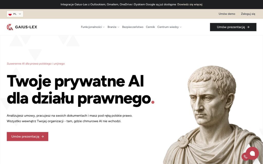 Gaius-Lex: strona startowa narzędzia (zrzut ekranu)