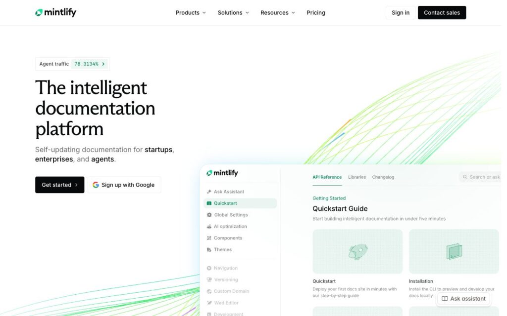 Mintlify: strona startowa narzędzia (zrzut ekranu)